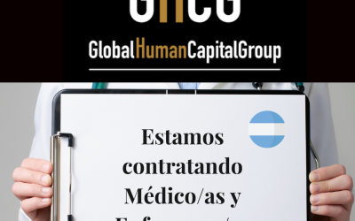 Global Human Capital Group gestiona ofertas de empleo sector sanitario: Enfermeros y Enfermeras en Argentina, SUR AMÉRICA.