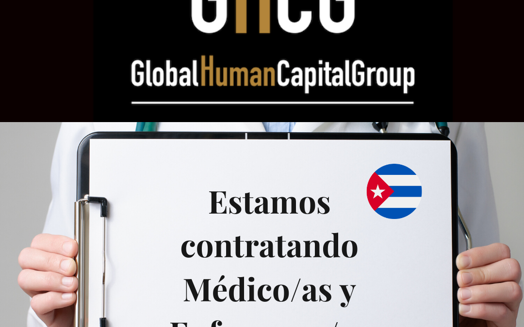 Global Human Capital Group gestiona ofertas de empleo sector sanitario: Enfermeros y Enfermeras en Cuba, NORTE AMÉRICA.