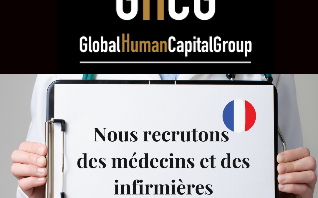 Global Human Capital Group gestiona ofertas de empleo sector sanitario: Enfermeros y Enfermeras en Francia, EUROPA.