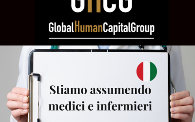 Global Human Capital Group gestiona ofertas de empleo sector sanitario: Enfermeros y Enfermeras en Italia, EUROPA.