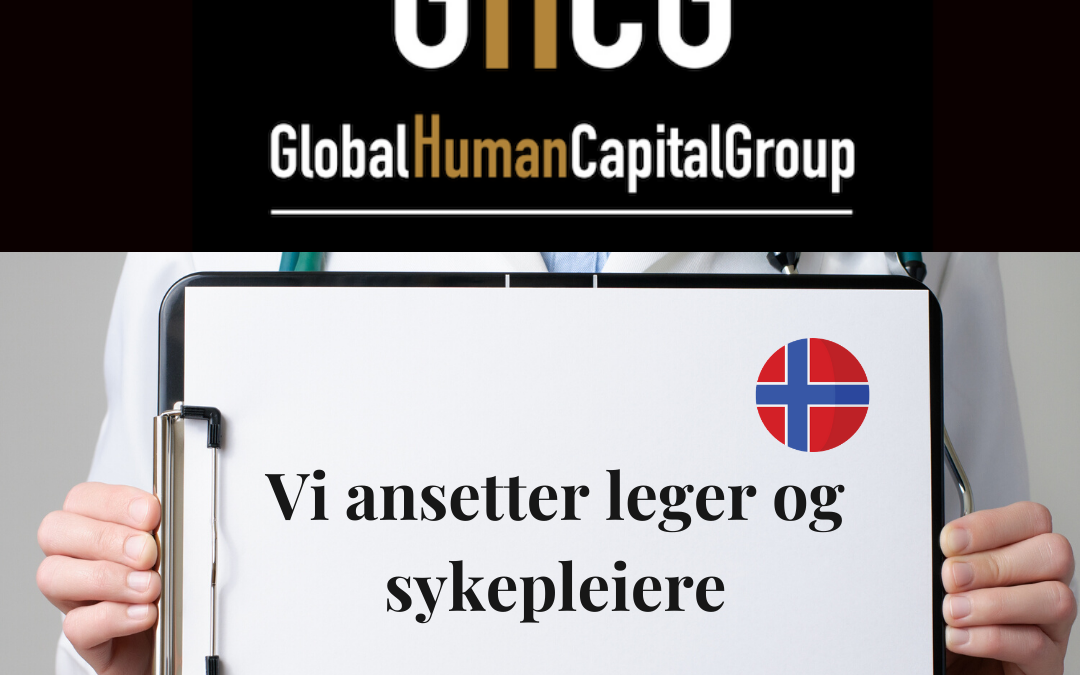 Global Human Capital Group gestiona ofertas de empleo sector sanitario: Enfermeros y Enfermeras en Noruega, EUROPA.