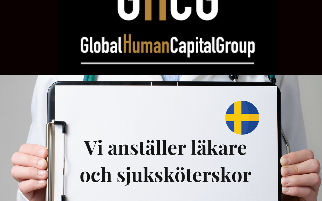 Global Human Capital Group gestiona ofertas de empleo sector sanitario: Enfermeros y Enfermeras en Suecia, EUROPA.